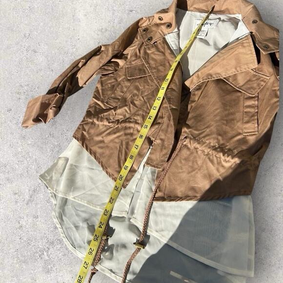 Daytrip women’s size S cotton zip front jacket with sheer lining underneath - Picture 8 of 8